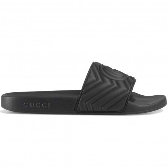 GUCCI MEN'S MATELASSÉ RUBBER SLIDE 601041 